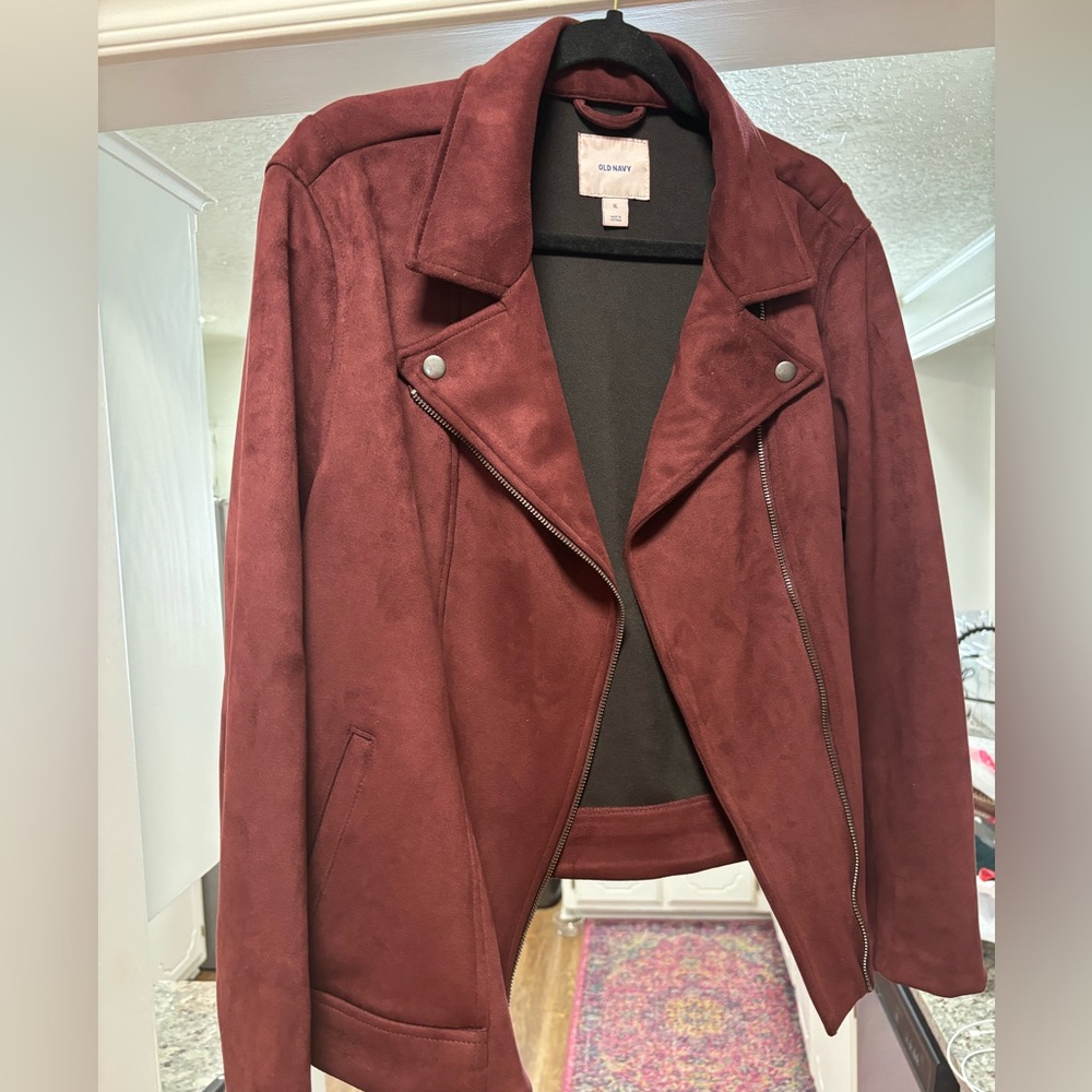 Old Navy Maroon Bomber Jacket XL